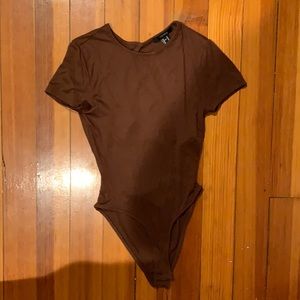 Open Back Short Sleeve Bodysuit